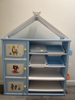 Kids Toy Storage Organizer with House Design