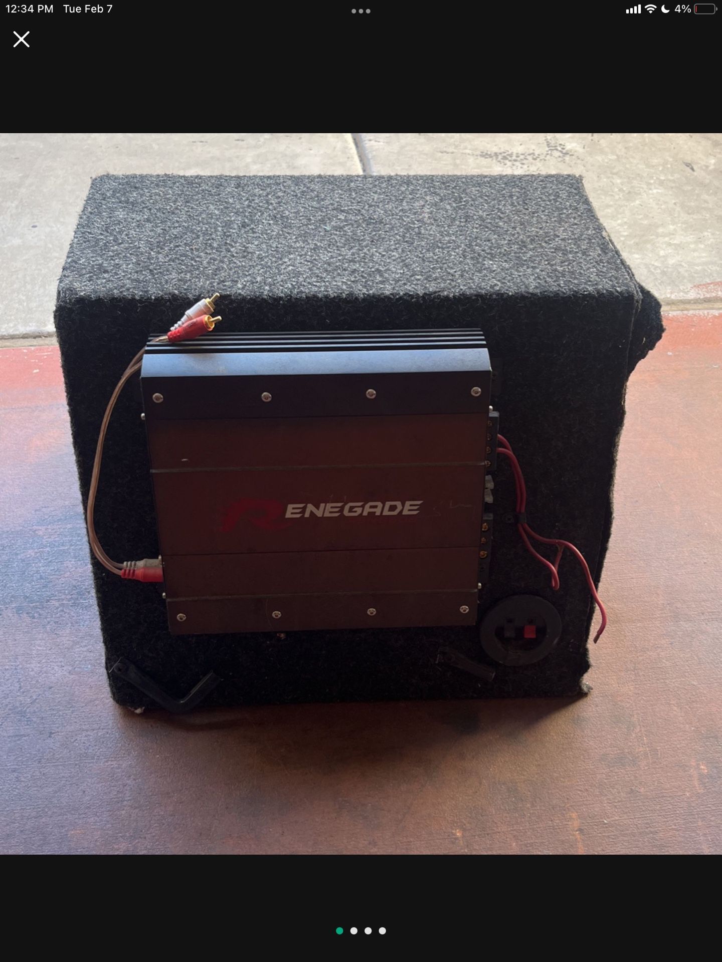Renegade REN850S Mono Amplifier 850 Watts with Bass Remote Control With Subwoofer Is A Sony Brand