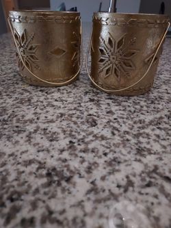 Gold Metalic Vase/candle Holder