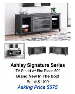 Ashley Signature Series 60" TV Stand with Fireplace