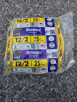 12/2 25 feet romex wire