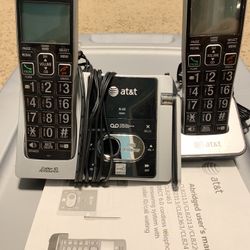 AT &T 2 Headset Phone System With Caller ID & Call Waiting 