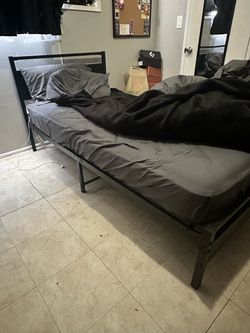 Twin size bed metal frame