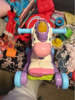 Pony ride on and rock