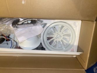 Home Decorators Collection Merwry 52 in. Integrated LED Indoor White Ceiling Fan with Light Kit and Remote Control