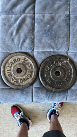 Vintage 10 lb Billard Barbells