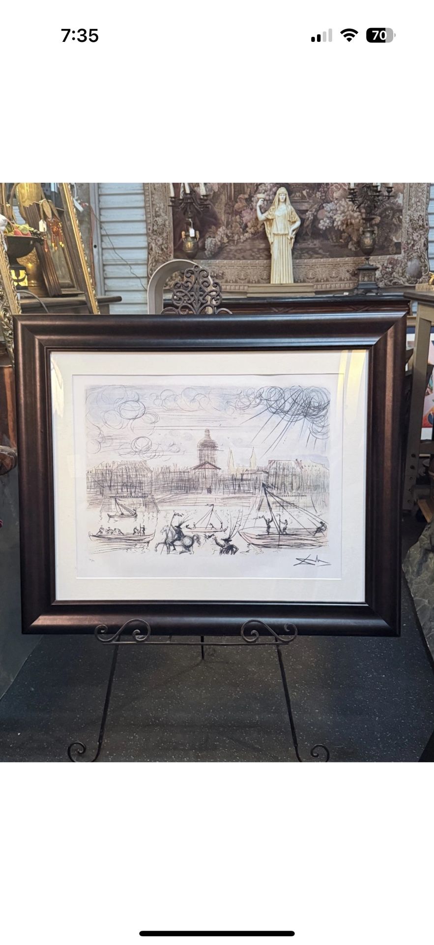 LM4- Salvador Dali Academie des Beaux Arts Limited Ed 130/500 Lithograph Framed