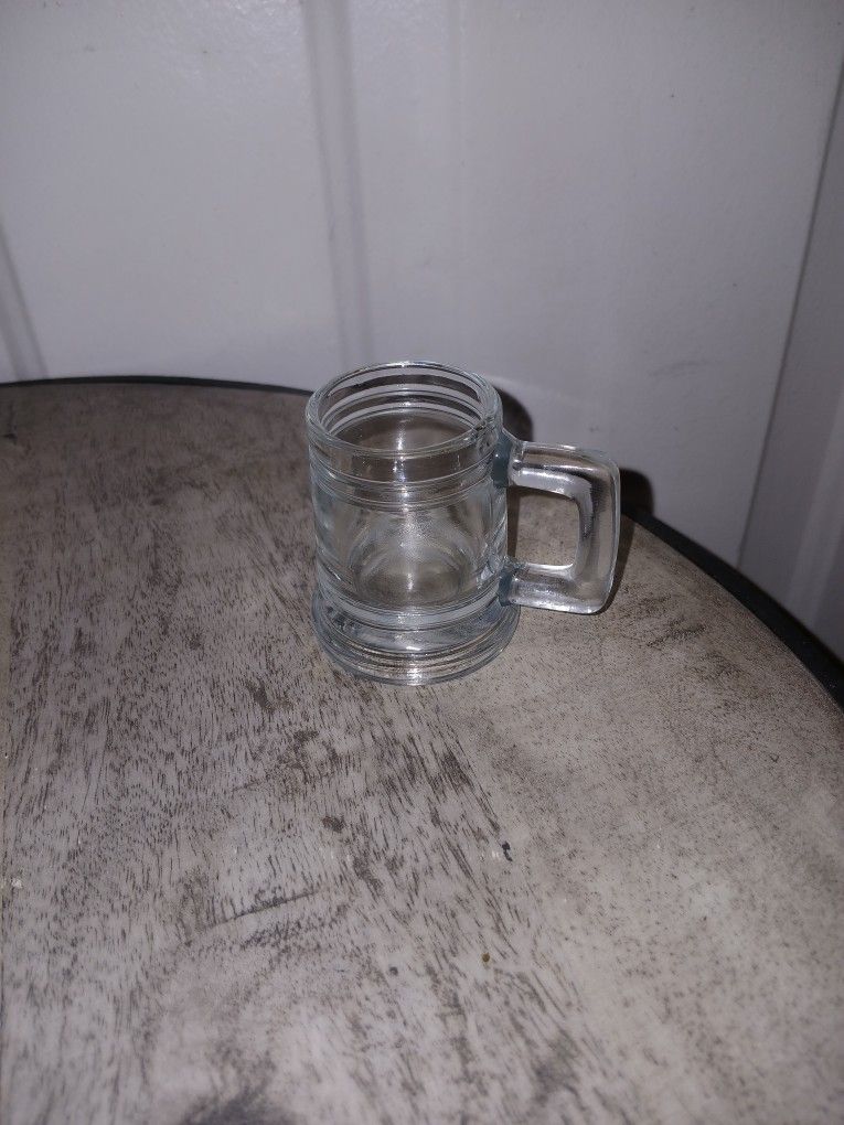 10 Clear Glass Mug Shot Glasses