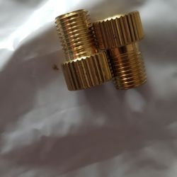 Brass Presta Valve Adapter - Convert Presta to Schrader - Inflate Tire Using Standard Bike Pump or Air Compressor (2 Pack)

