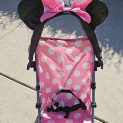 Disney Umbrella Stroller with Basket, Pink Minnie
