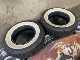 Two tires only whitewalls