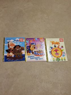 A Little Golden Book: 3 Books (Moana, Paw Patrol,and Trolls)