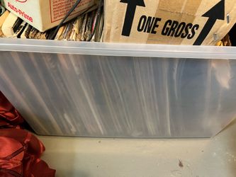 Bin of old records