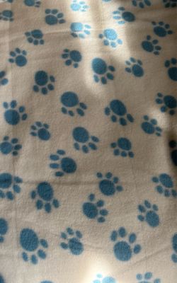 Paws Dog Cat Double Fleece Blanket  XL 28”x43" Handmade New