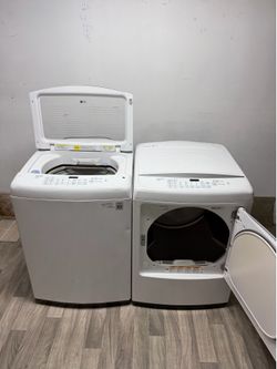 LG washer and gas dryer laundry set