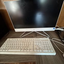 HP - 21.5" Full HD All-in-One - Intel Celeron - 4GB Memory - 128GB SSD - Cashmere White