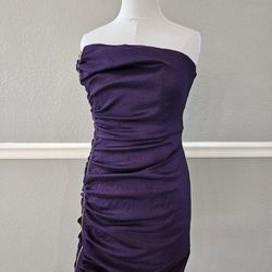 Calvin Klein Strapless Purple Dress 