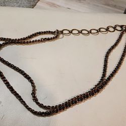 Vintage Leatherette woven chain belt