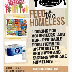 HELP FEED OUR BROTHERS AND SISTERS FACING HOMELESSNESS 