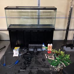 Aqueon 55 gal fish tank with stand
