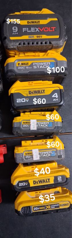 DeWalt 20V/60V Battery Lot – 7 Batteries