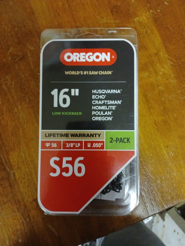 Oregon 16 Inch Low Kick Back To Pack S56 Chainsaw Chain