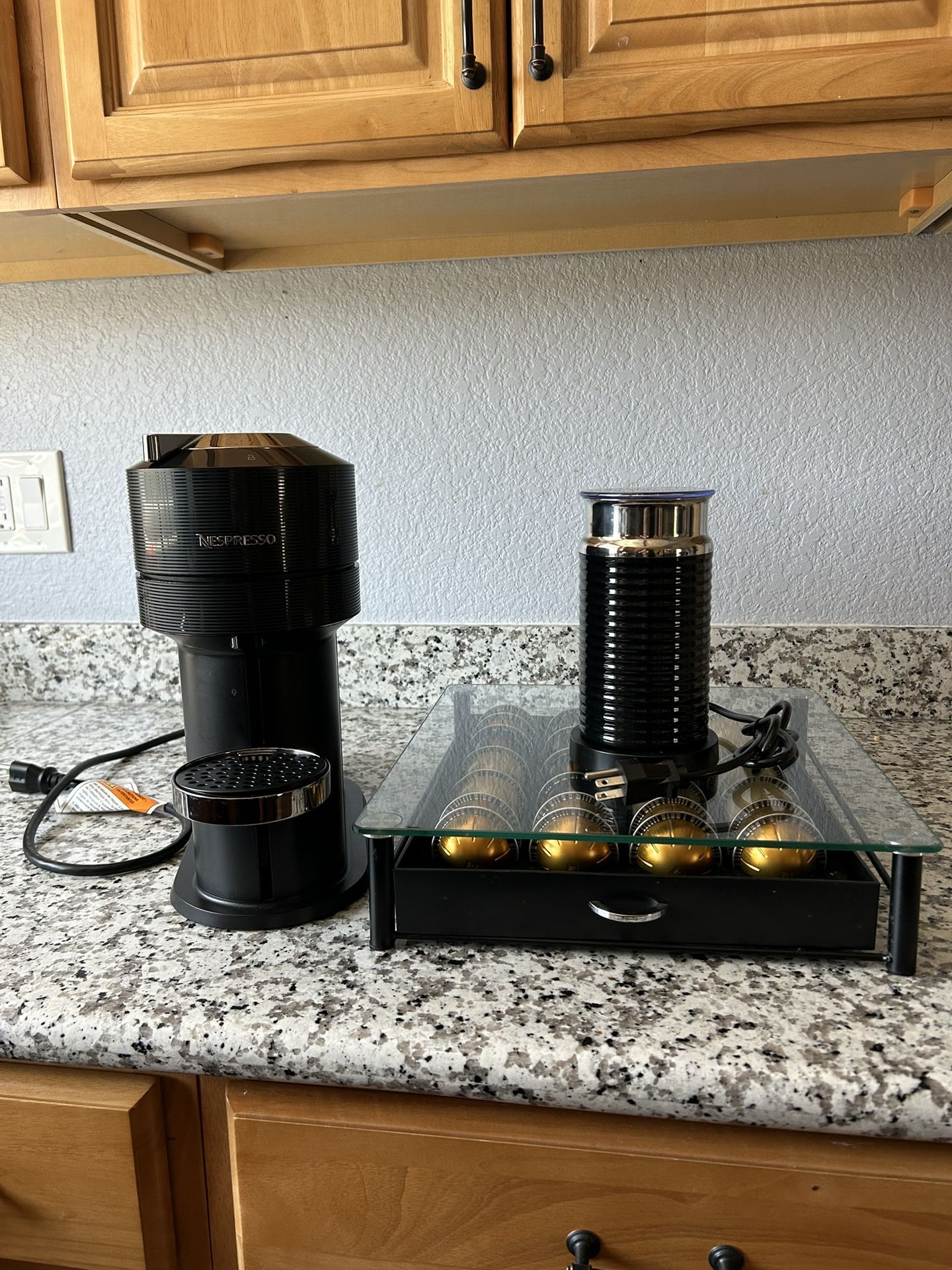 ☕️ Nespresso Espresso Machine + Frother + Pod Holder – $120 OBO ☕️
