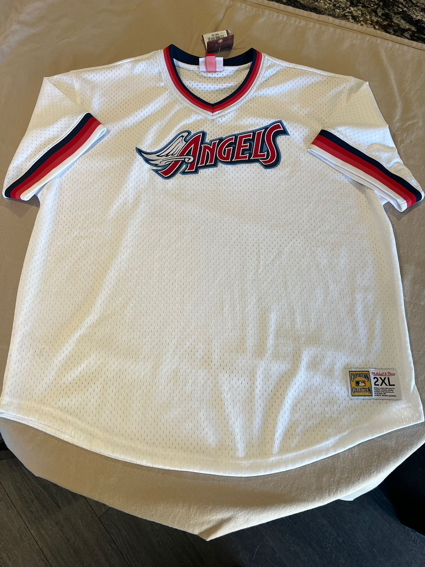 1983-90 California Angels Blank Game Issued Blue Jersey Batting Practice M  903