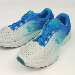 Under Armour Bandit 4 Youth  Running Athletic Shoes Blue White Size 6.5 Y