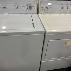 Kenmore Washer & Dryer Electric Top Load Set Free Cords Attachments Warranty 