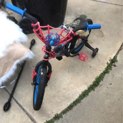 Kid Bike With Seat Plastic Ripped As Is Used