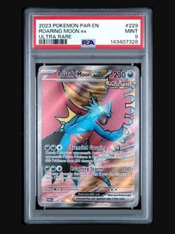 2023 Pokemon Par En Roaring Moon ex Ultra Rare #229 PSA 9