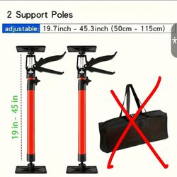 Adjustable 2 support poles