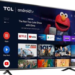TCL 43" CLASS 4-SERIES 4K UHD HDR LED SMART ANDROID TV - 43S434 With HDMI CABLE, remote, tv stand/legs. In Great condition. Lightly used. 199$ or best