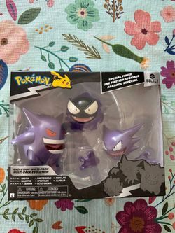 Pokemon Select Evolution Multi Pack Gastly Haunter Gengar Figures Jazwares