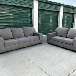 FREE DELIVERY | Grey Sofa & Loveseat Set