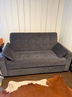 Charcoal Grey Fabric Sleeper Sofa