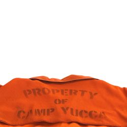 RARE Disney’s HOLES TV SERIES “CAMP YUCCA” size 38-R inmate jumpsuit “TV Dirt”