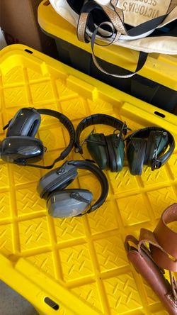 Set of (3) Range Ear Protection, one  electronic