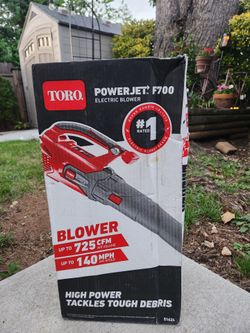 Electric Blower, Toro, Powerjet F700