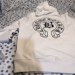 White Designed Hoodie 