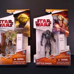 Star Wars Saga Legends Super Battle Droid And Yoda Lot