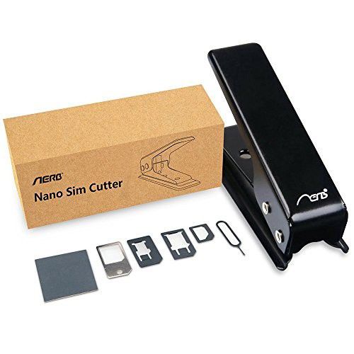 Aerb Sim Card Cutter with Nano-Micro, Nano-Standard, Micro-Standard Sim Adapters for Cellphones, Black
915001
