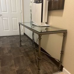 Metal & Glass Console/Entryway Table