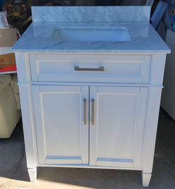 New Bathroom Vanity With Marble Top