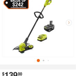 Trimmer Edger Weed Wacker With Charger 18 Volt