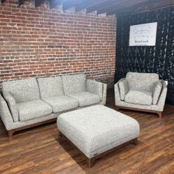 Delivery Available Article gray sofa/couch, chair and ottoman retails 1997