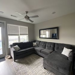 Couch (Grey) Sectional, Purchased Less Than A year Ago!