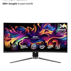 MSI MPG 341CQPX 34" QD-OLED Curved Gaming Monitor - 240Hz, UWQHD (Like New)