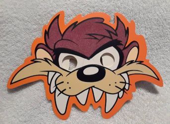 Vintage Looney tunes Halloween Tasmanian Devil Mask greeting card